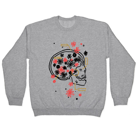 Terminal Daydream Flower Skull Pullover