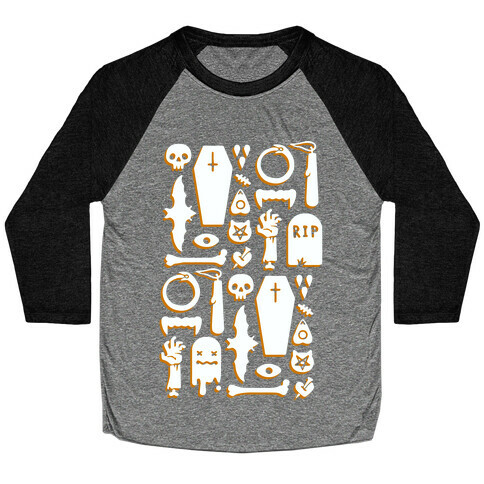 Simple Halloween Pattern Baseball Tee