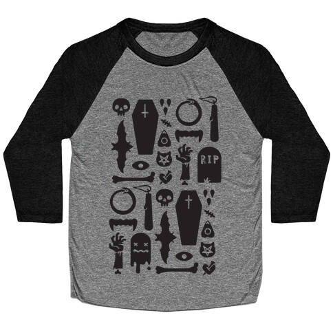 Simple Halloween Pattern Baseball Tee