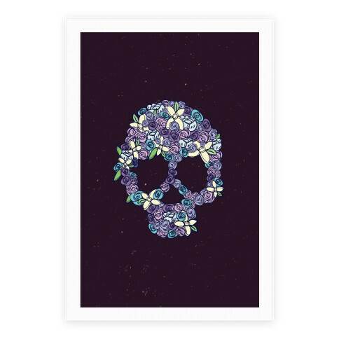 Floral Skull Poster