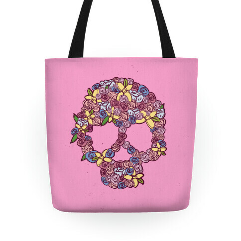 Floral Skull Tote