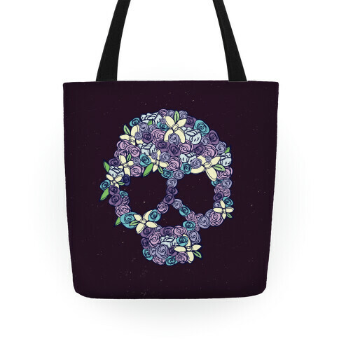 Floral Skull Tote