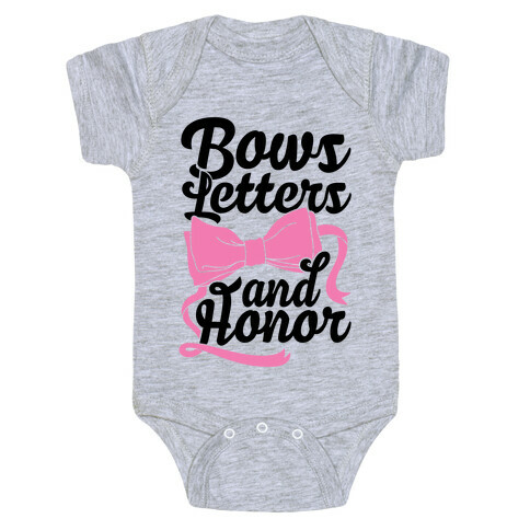 Bows, Letters and Honor Baby One-Piece
