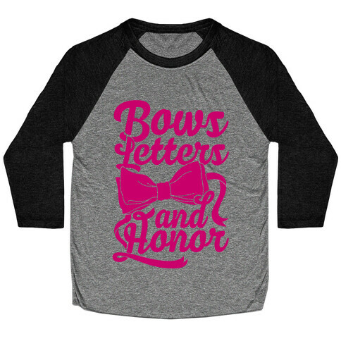 Bows, Letters and Honor Baseball Tee