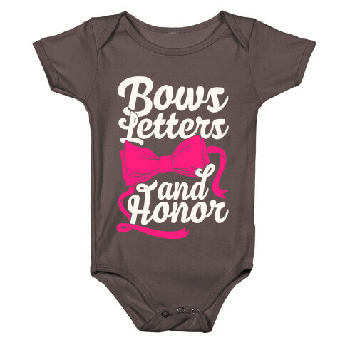 Bows, Letters and Honor Baby One-Piece