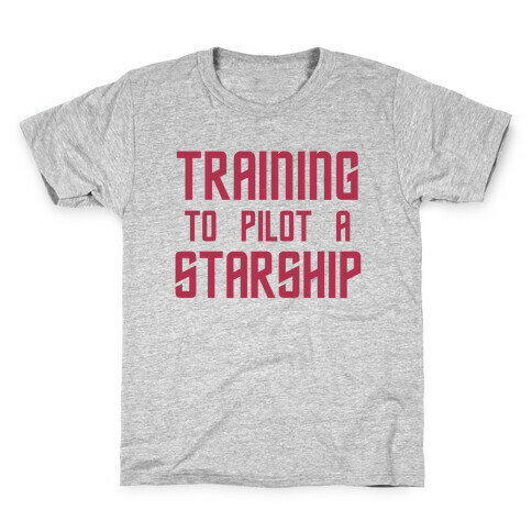 Training To Pilot A Starship Kids T-Shirt