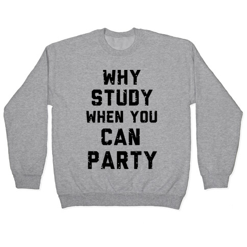 Why Study When You Can Party Pullover