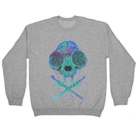 Cat Skull & Crochet Hooks Pullover