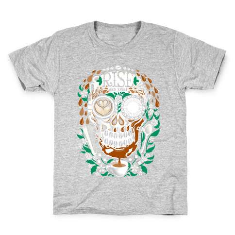 Rise and Shine Coffee Skull Kids T-Shirt