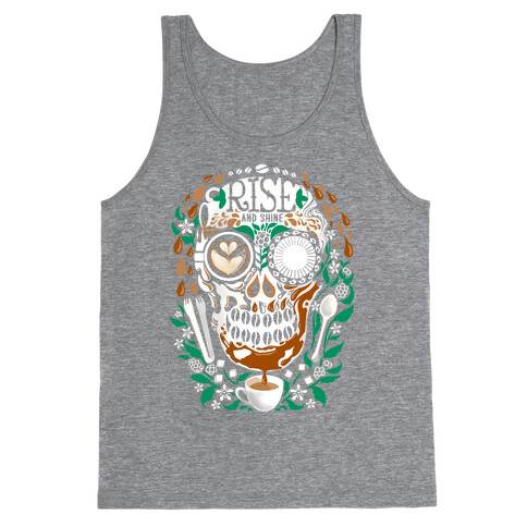 Rise and Shine Coffee Skull Tank Top