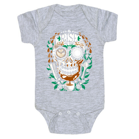 Rise and Shine Coffee Skull Baby One-Piece