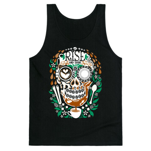 Rise and Shine Coffee Skull Tank Top