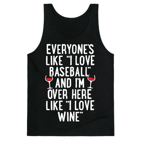 Baseball And Wine Tank Top