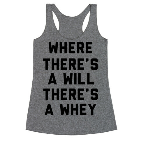 Where There's A Will, There's A Whey Racerback Tank Top