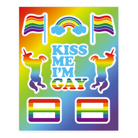 Gay Pride  Stickers and Decal Sheet