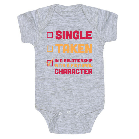 Dating A Fictional Character Baby One-Piece