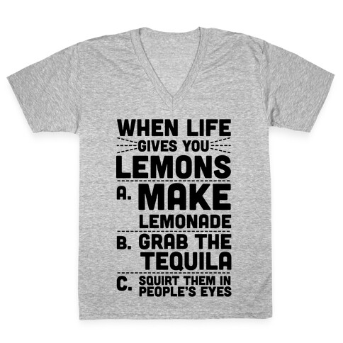 When Life Gives You Lemons V-Neck Tee Shirt