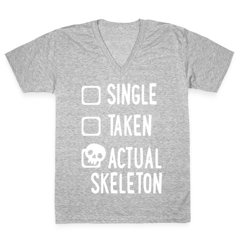 Actual Skeleton V-Neck Tee Shirt