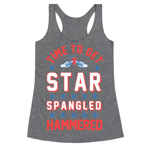 Star Spangled Hammered (crewneck) Racerback Tank Top