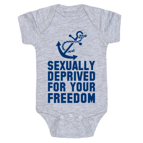 Sexually Deprived For Your Freedom (Navy) Baby One-Piece