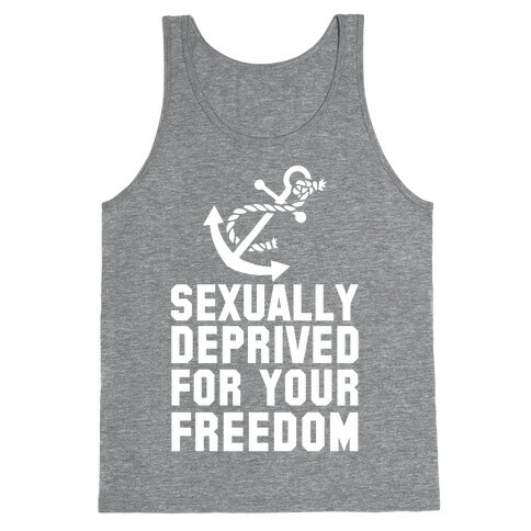 Sexually Deprived For Your Freedom (Navy) Tank Top