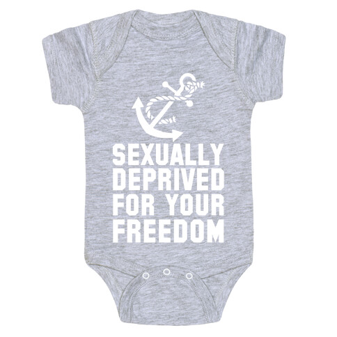 Sexually Deprived For Your Freedom (Navy) Baby One-Piece