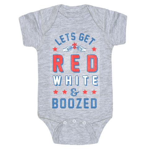 Lets Get Red White & Boozed (vintage) Baby One-Piece