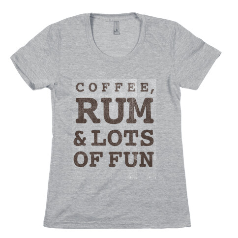 Coffee, Rum & lots of Fun (things I love v-neck) Womens T-Shirt