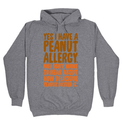 Peanut Allergy Hooded Sweatshirt