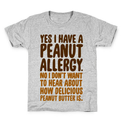 Peanut Allergy Kids T-Shirt