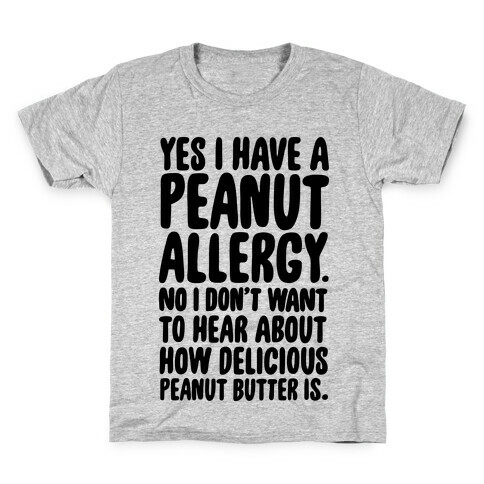 Peanut Allergy Kids T-Shirt