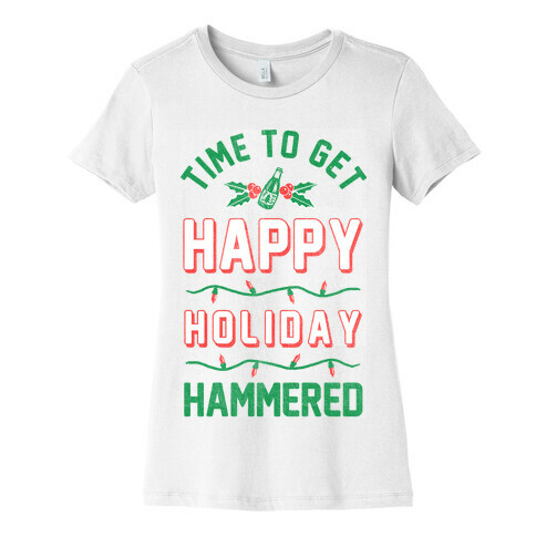 Happy Holiday Hammered Womens T-Shirt