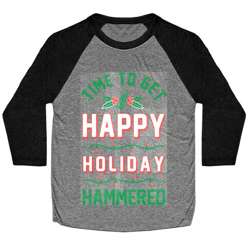 Happy Holiday Hammered Baseball Tee
