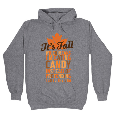 It's Fall Which Means I'm Eating Candy Hooded Sweatshirt
