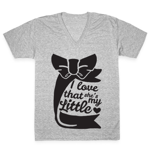 I Love She's My Sister (Little) V-Neck Tee Shirt