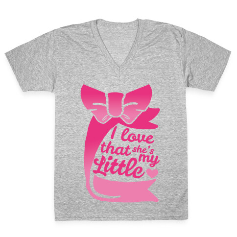 I Love She's My Sister (Little) V-Neck Tee Shirt