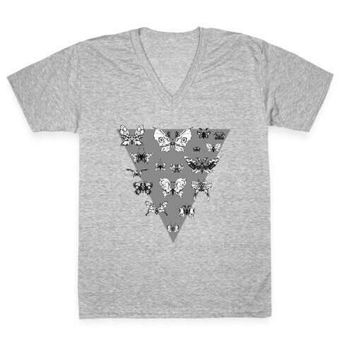 Moth Triangle V-Neck Tee Shirt