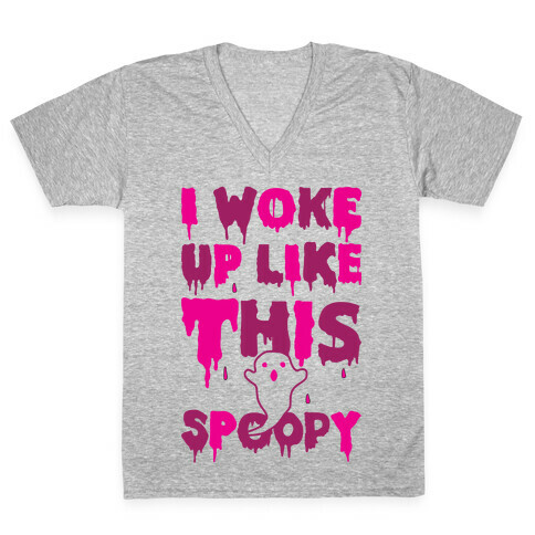 I Woke Up Like This Spoopy V-Neck Tee Shirt