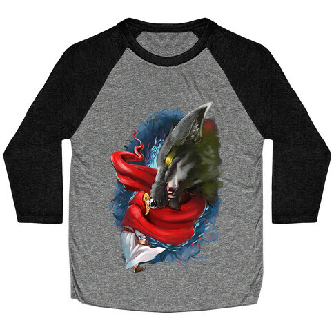 Little Red Riding Hood and the Wolf Baseball Tee