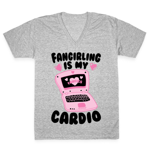 Fangirling Is My Cardio V-Neck Tee Shirt