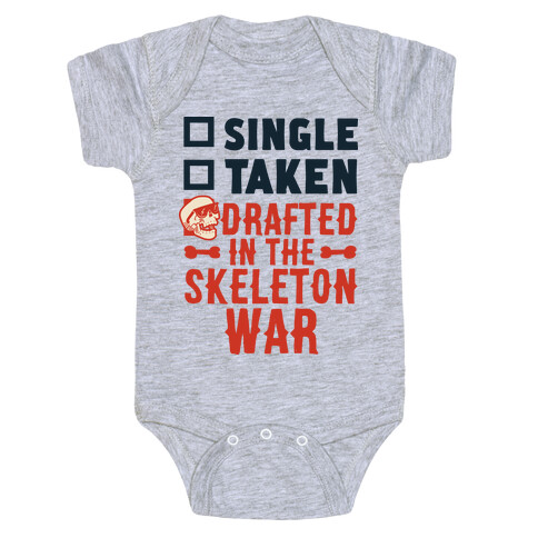 Single Taken Drafted in The Skeleton War Baby One-Piece