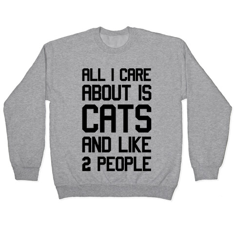 All I Care About Is Cats And Like Two People Pullover