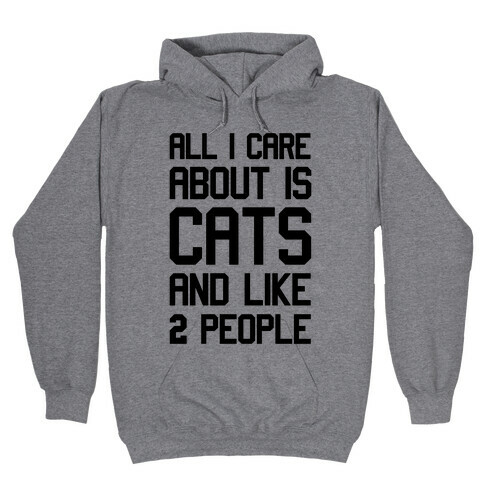 All I Care About Is Cats And Like Two People Hooded Sweatshirt