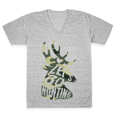 Let's Go Hunting V-Neck Tee Shirt