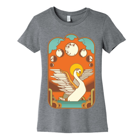 Swan Lake Moon Womens T-Shirt