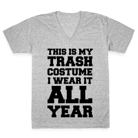 This Is My Trash Costume V-Neck Tee Shirt