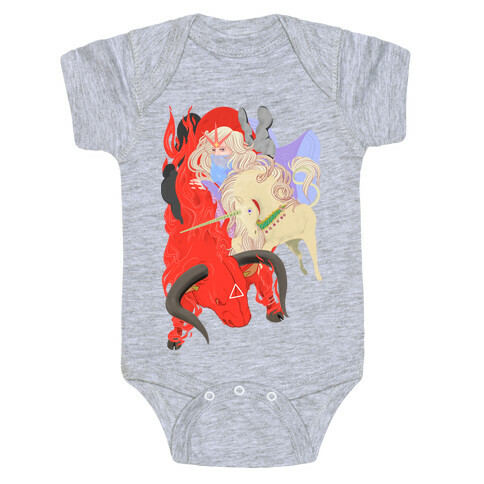 The Last Unicorn and the Red Bull Baby One-Piece