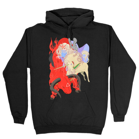 The Last Unicorn and the Red Bull Hooded Sweatshirt