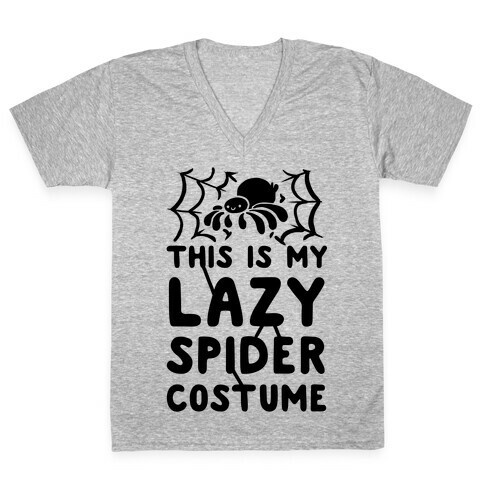 This is My Lazy Spider Costume V-Neck Tee Shirt
