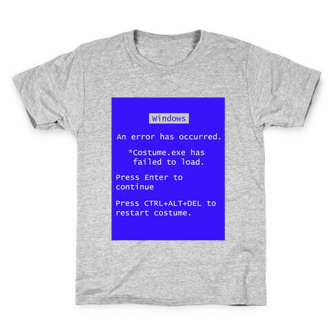 Blue Screen of Death Costume Kids T-Shirt